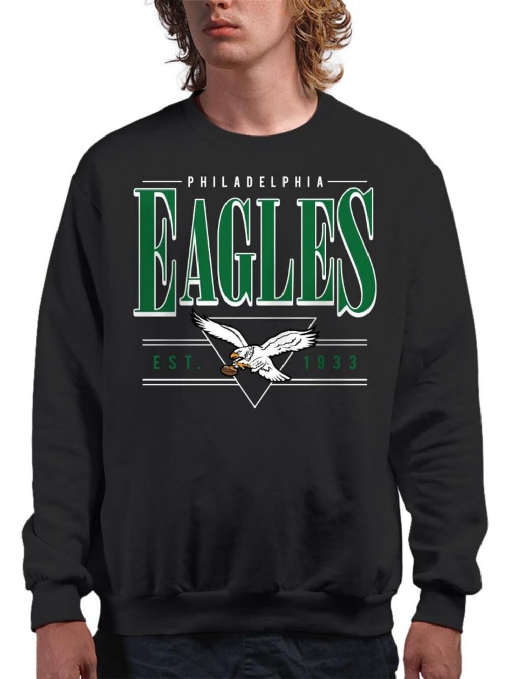 Unisex Retro NFL Crew Fleece Sweatshirt - Officially Licensed, Cozy & Stylish